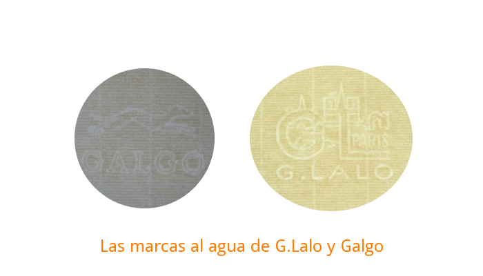 Marcas al agua de Galgo y G.Lalo