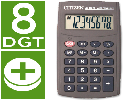 Citizen LC-210N, calculadora bolsillo, 8 d.