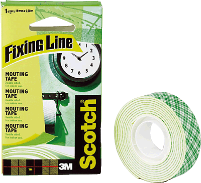 ROLLO CINTA ADHESIVA SOPORTES BLANCA SCOTCH 19x1.5