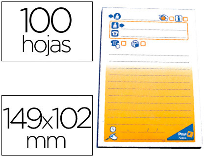 Notas adhesivas Post-It para mensajes telefónicos 149x102 mm