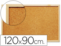 Tablero corcho con marco de madera de 120x90 cm