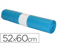 Rollo 20 bolsas basura azules de 52x60 cm