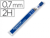 Staedtler Mars Micro grafito, 0.7 mm 2H, tubo 12 minas muy duras