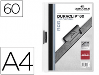 Dosier Durable Duraclip A4 para 60 hojas - blanco
