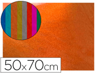 Goma EVA metalizada naranja 50x70 cm