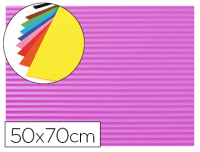 Lámina rosa de goma EVA ondulada de 50x70 cm
