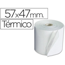 Rollos papel térmico 57x47 envase de 10 unidades