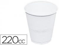 100 Vasos de plástico 220 ml
