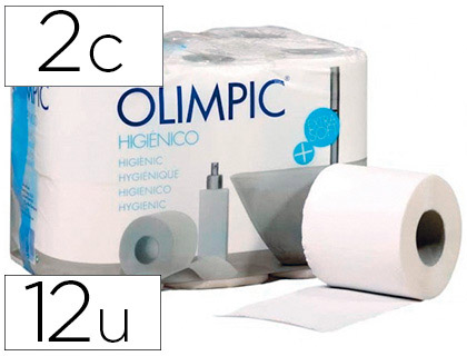 12 Rollos de papel higiénico de doble capa Olimpic