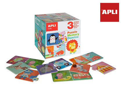 Puzzle Apli Kids® dominó y memoria de 90 piezas