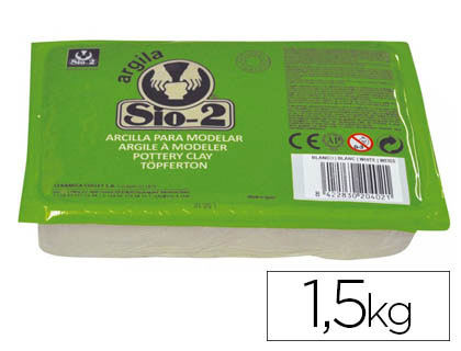 Arcilla blanca Sio-2 en paquete de 1.5 kg