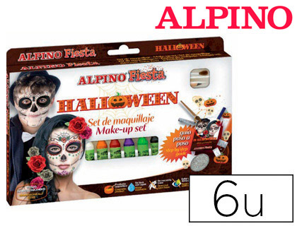 Kit de maquillaje para Halloween Alpino de 6 colores