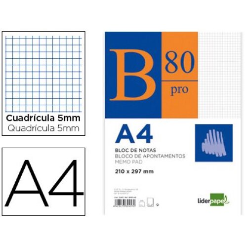 Bloc de notas cuadriculado A4 Bloc de notas cuadriculado A4