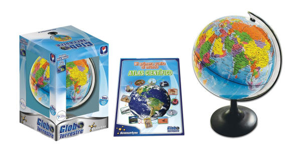 Science4you Globo Terraqueo con Luz para +8 Años - Bola del Mundo  Interactiva y Atlas para