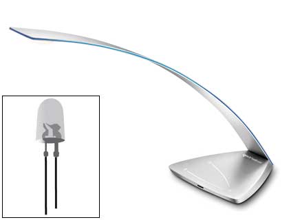Lámpara LED de diseño con cargador USB
