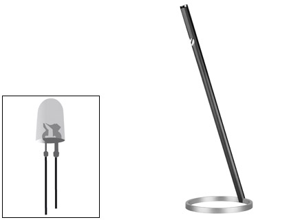 B.K.Licht I lámpara de mesa I con interruptor de cable I lámpara de  cabecera I