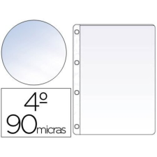 Saro - Caja 100 fundas formato cuartilla con 4 taladros, PVC 90 µ