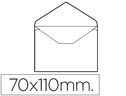 Caja 100 sobres para tarjetas visita de 70x110 mm