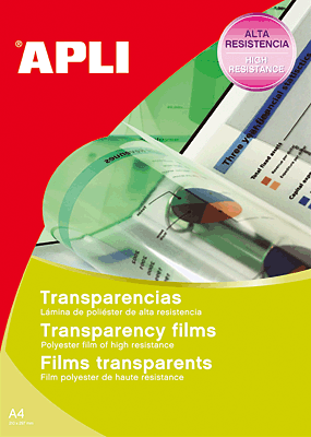 Transparencias A4 Apli para fotocopiadora