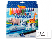 Caja 24 ceras de colores Jovi Triwax