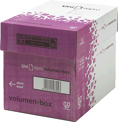 Uni-Repro Volumen Box A4 70 g. Caja 2500 hojas Uni-Repro Volumen Box A4 70 g. Caja 2500 hojas