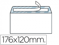 Caja 500 Sobres comerciales adhesivos papel blanco 90g 120x176 SV