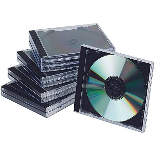 Pack 10 cajas estándar para CD, interior negro Pack 10 cajas estándar para CD, interior negro