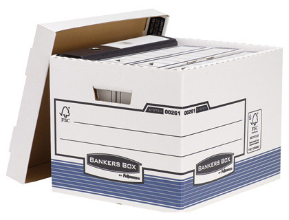 Dos de 8cm Cajas de archivos muy resistentes Fellowes Bankers Box formato A4 
