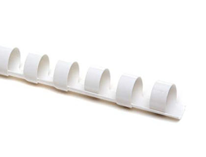Blanco Pack de 100 Capacidad para 125 hojas 14 mm 37579 Leitz Canutillos de plástico comBIND 