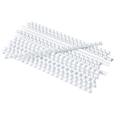 Canutillos de plástico blancos, 10 mm - Fellowes