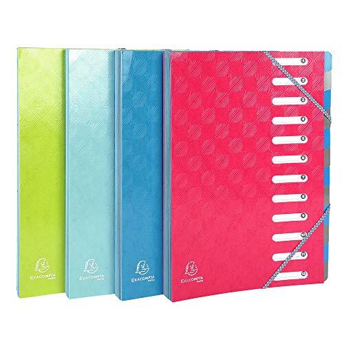 Carpeta clasificadora ecológica, fuelle 12 bolsillos, gomas, cartón compacto - Exacompta Harmonika Carpeta clasificadora ecológica, fuelle 12 bolsillos, gomas, cartón compacto - Exacompta Harmonika