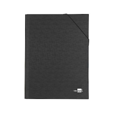 Carpeta clasificadora negra con fuelle folio