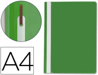 Carpeta con dossier fástener Q-Connect Din A4 verde