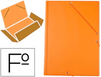 Carpeta de gomas Folio de cartón forrada con PVC naranja