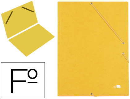 Carpeta sin solapas amarilla tamaño folio