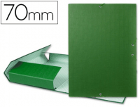 Carpeta de proyectos Liderpapel folio de cartón duro lomo 7 cm verde