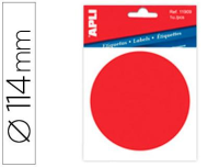 Cartel adhesivo círculo rojo para puertas de cristal