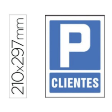 Cartel parking clientes PVC 210x297 mm