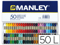 Ceras blandas para colorear Manley, estuche 50 colores, Manley 150