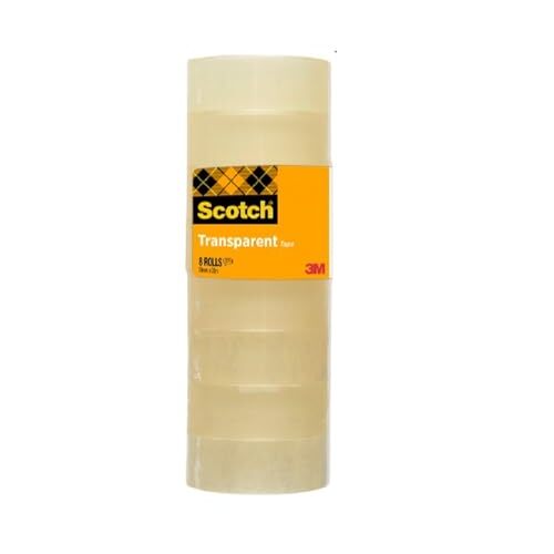 8 rollos cinta adhesiva Scotch 508, 19 mm × 33 metros