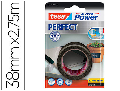 Cinta adhesiva textil Tesa Extra Power Perfect negra