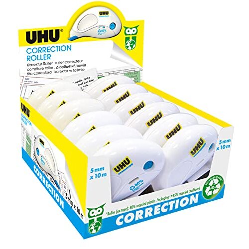 Caja cintas correctoras UHU correction ecológicas de 5 mm × 10 m Caja cintas correctoras UHU correction ecológicas de 5 mm × 10 m