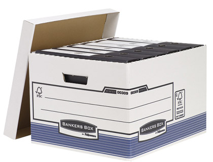 Caja contenedora de archivos tamaño folio 10 unidades Fellowes Bankers Box System color gris 