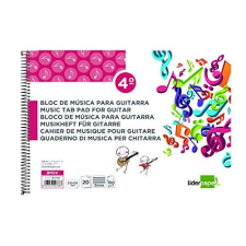 Cuaderno para guitarra con hexagrama de 3 mm