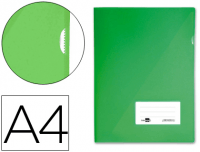 Dosier con uñero, solapa y tarjetero Din A4 Liderpapel verde