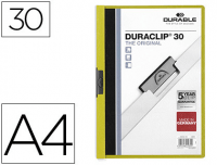 Dosier Durable Duraclip A4 para 30 hojas - verde