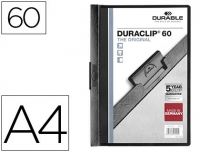 Dosier Durable Duraclip A4 para 60 hojas - negro