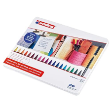 Caja metálica con 20 rotuladores Edding 1200, colores surtidos, punta 0.5 mm