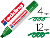 Edding 800, marcador permanente, punta biselada 4-12 mm, color verde
