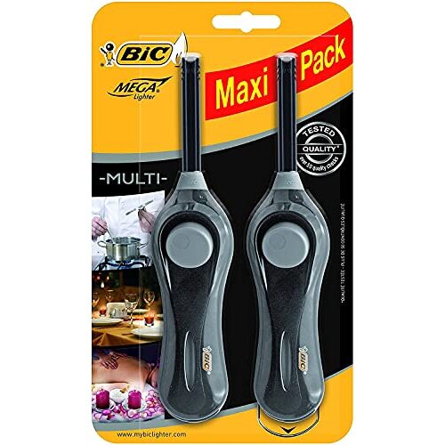 Pack 2 encendedores de multiusos (cocina, chimenea, barbacoa, camping) - Bic Megalighter Pack 2 encendedores de multiusos (cocina, chimenea, barbacoa, camping) - Bic Megalighter